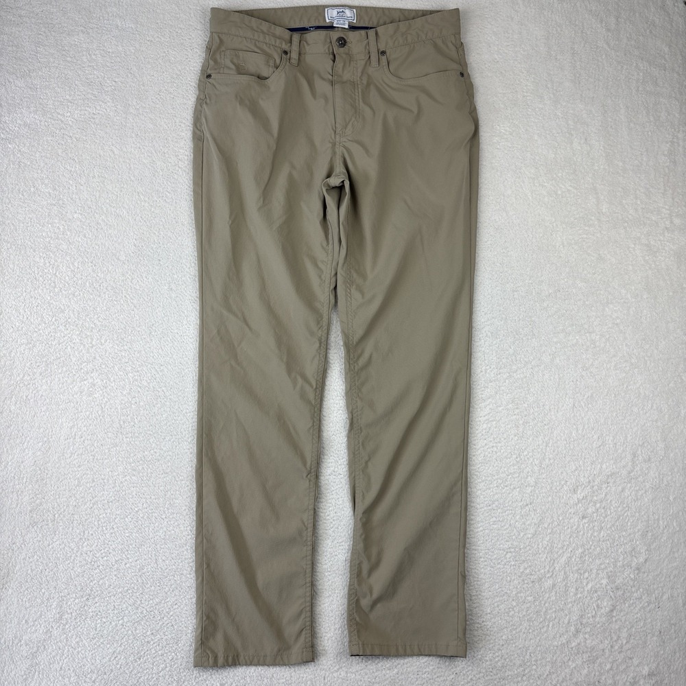 SOUTHERN TIDE Intercoastal Performance Pants Mens 33/30 Slim Khaki Stretch Chino
